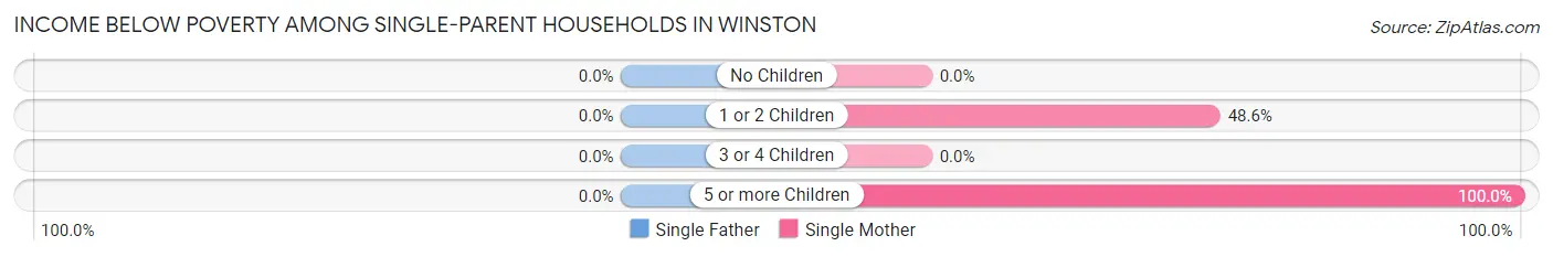 Income Below Poverty Among Single-Parent Households in Winston