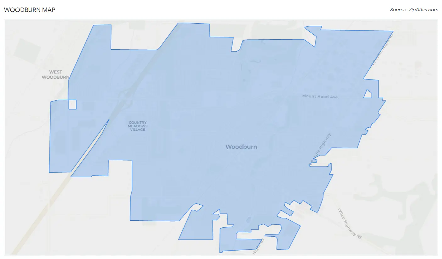 Woodburn Map