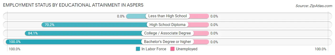 Employment Status by Educational Attainment in Aspers