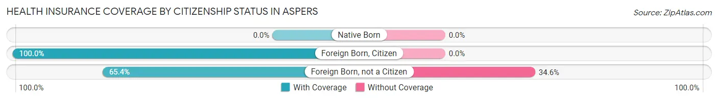 Health Insurance Coverage by Citizenship Status in Aspers