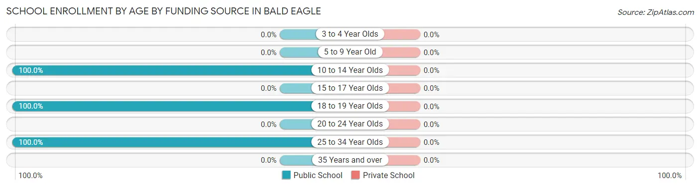 School Enrollment by Age by Funding Source in Bald Eagle