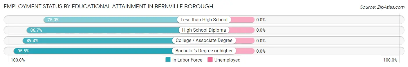 Employment Status by Educational Attainment in Bernville borough