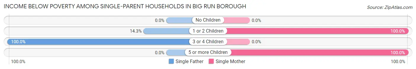 Income Below Poverty Among Single-Parent Households in Big Run borough