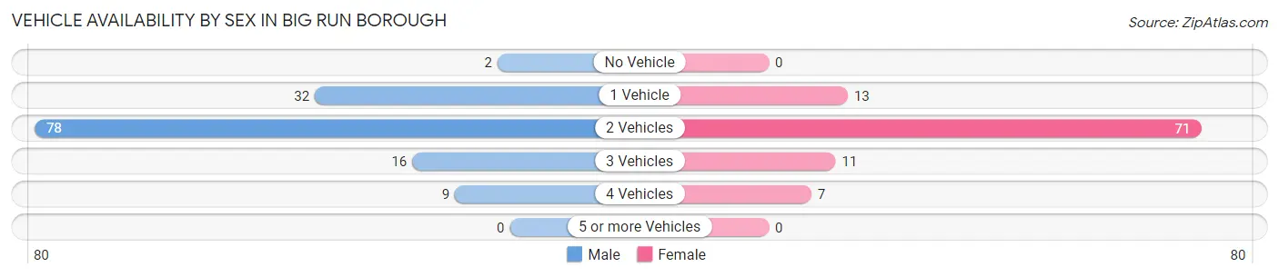 Vehicle Availability by Sex in Big Run borough