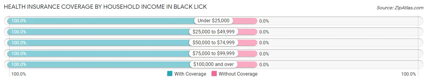 Health Insurance Coverage by Household Income in Black Lick