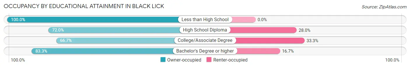 Occupancy by Educational Attainment in Black Lick