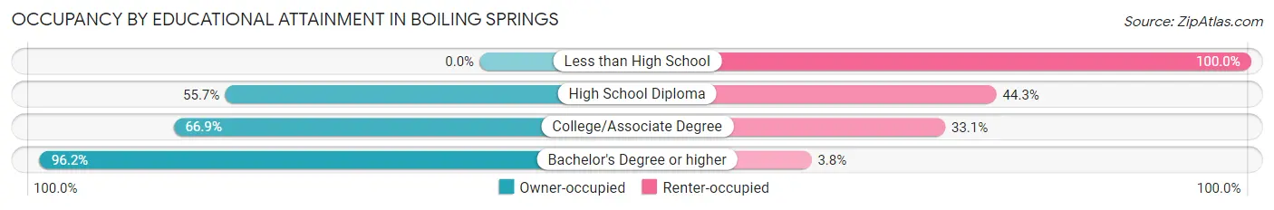 Occupancy by Educational Attainment in Boiling Springs