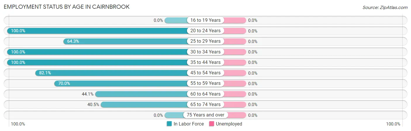 Employment Status by Age in Cairnbrook
