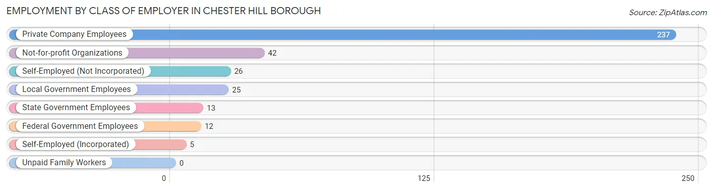 Employment by Class of Employer in Chester Hill borough