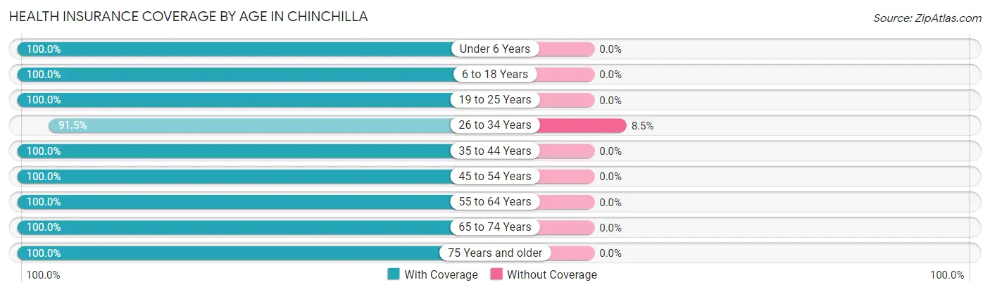 Health Insurance Coverage by Age in Chinchilla
