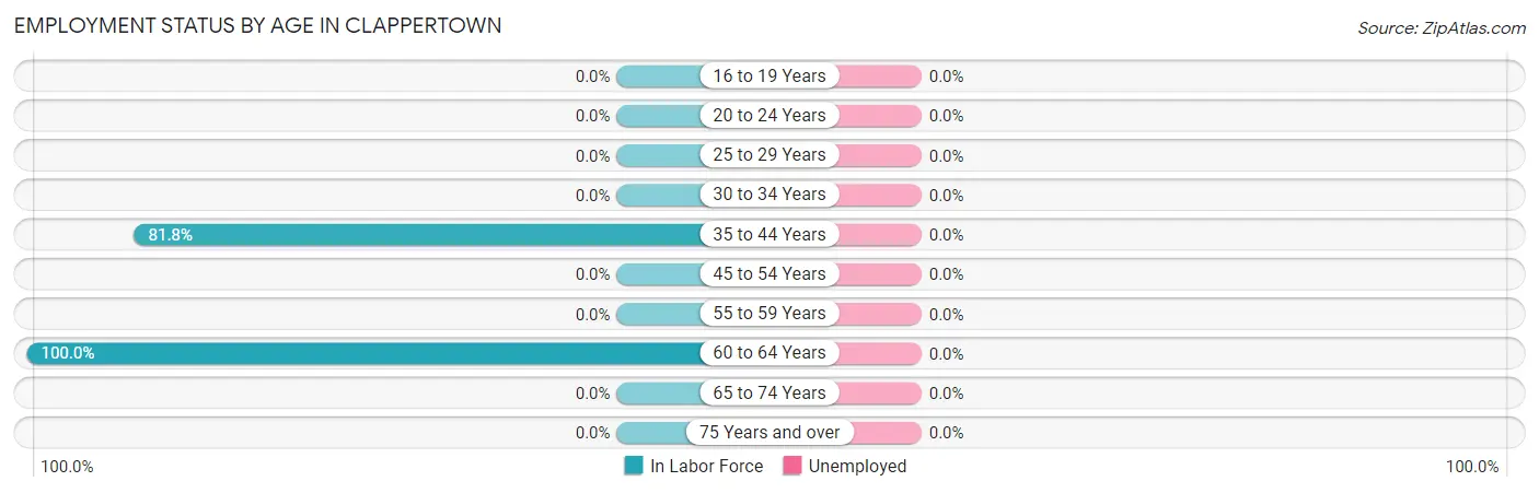 Employment Status by Age in Clappertown
