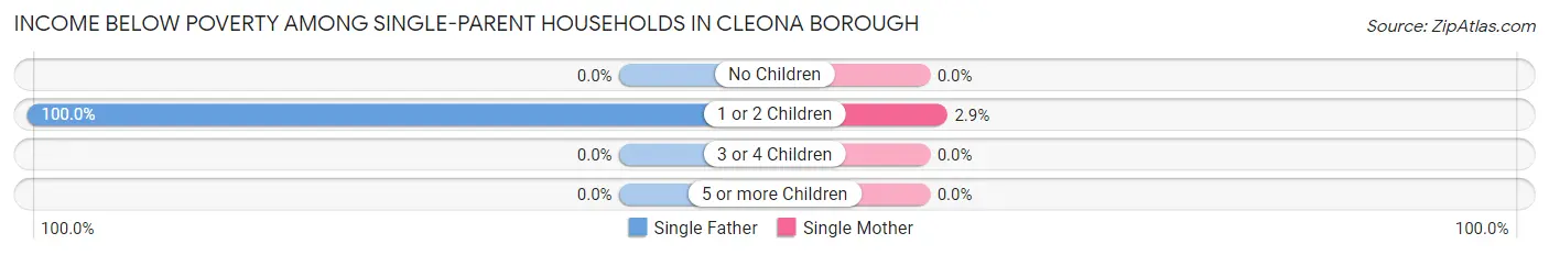 Income Below Poverty Among Single-Parent Households in Cleona borough