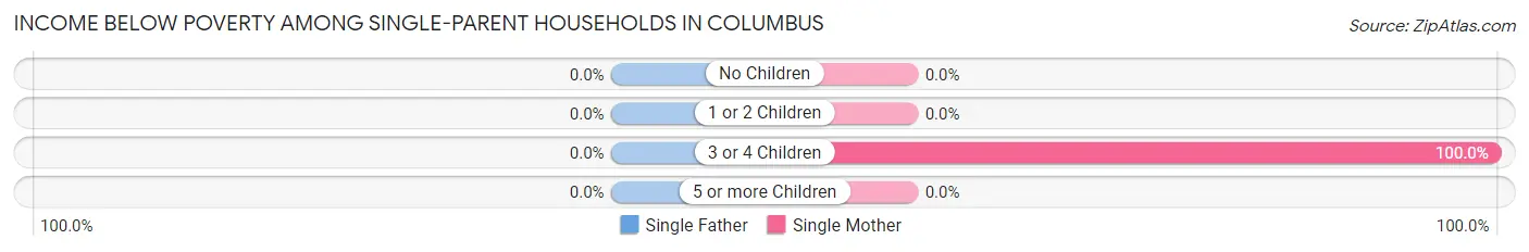 Income Below Poverty Among Single-Parent Households in Columbus