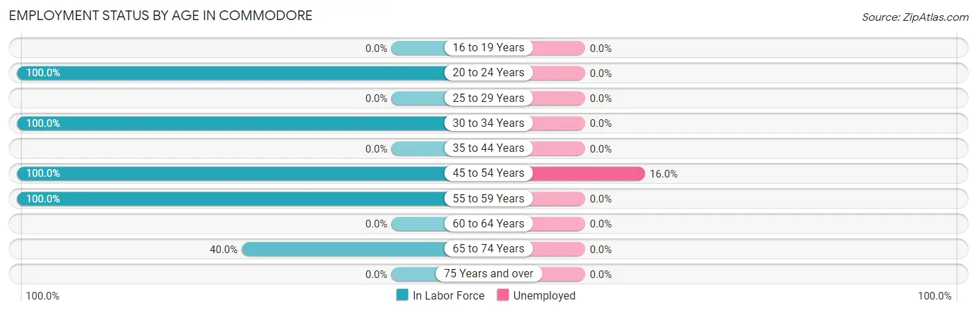 Employment Status by Age in Commodore
