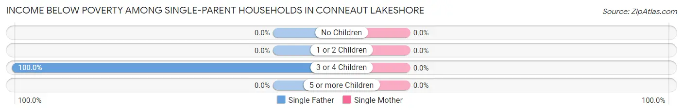 Income Below Poverty Among Single-Parent Households in Conneaut Lakeshore