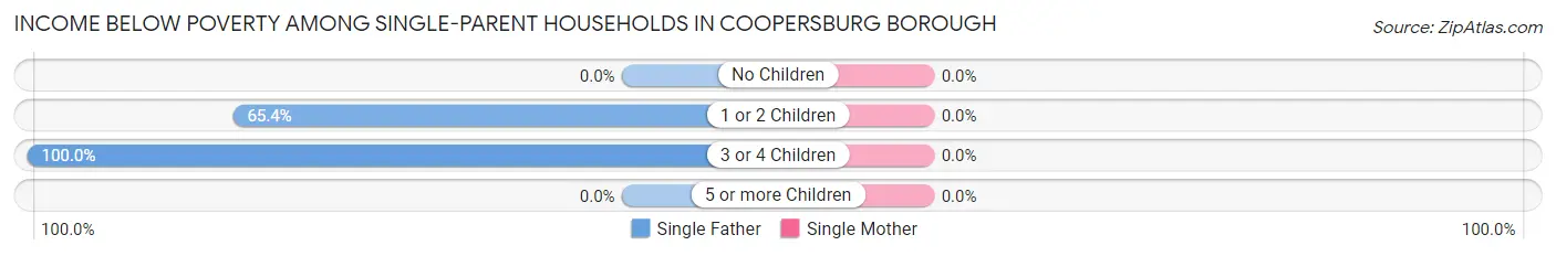 Income Below Poverty Among Single-Parent Households in Coopersburg borough