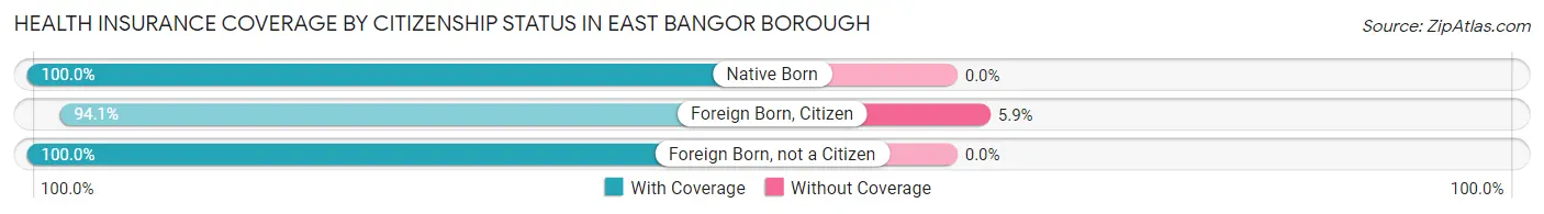 Health Insurance Coverage by Citizenship Status in East Bangor borough