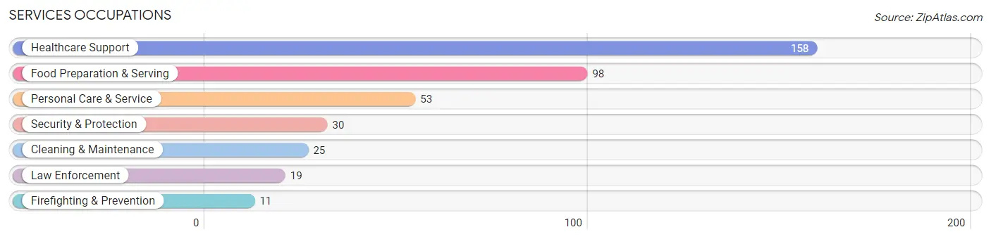 Services Occupations in East Pittsburgh borough