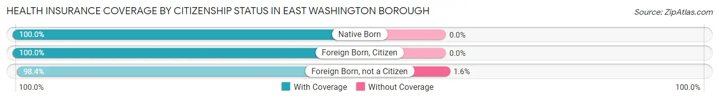 Health Insurance Coverage by Citizenship Status in East Washington borough
