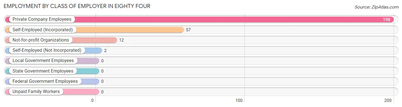 Employment by Class of Employer in Eighty Four