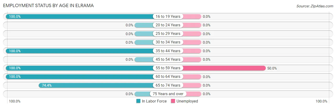 Employment Status by Age in Elrama