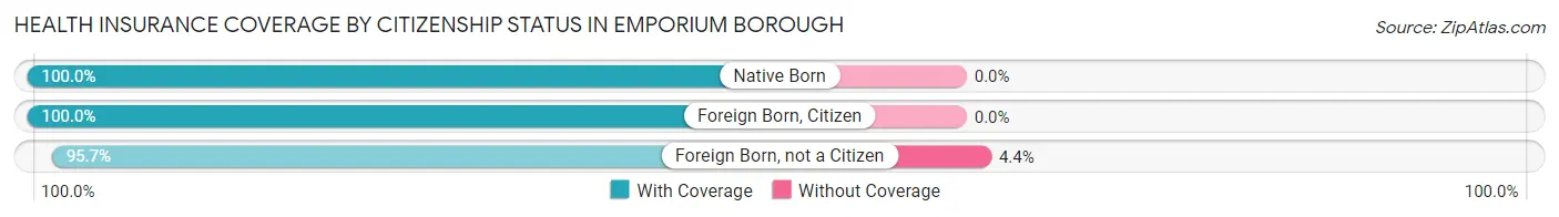 Health Insurance Coverage by Citizenship Status in Emporium borough