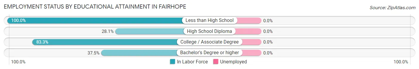 Employment Status by Educational Attainment in Fairhope