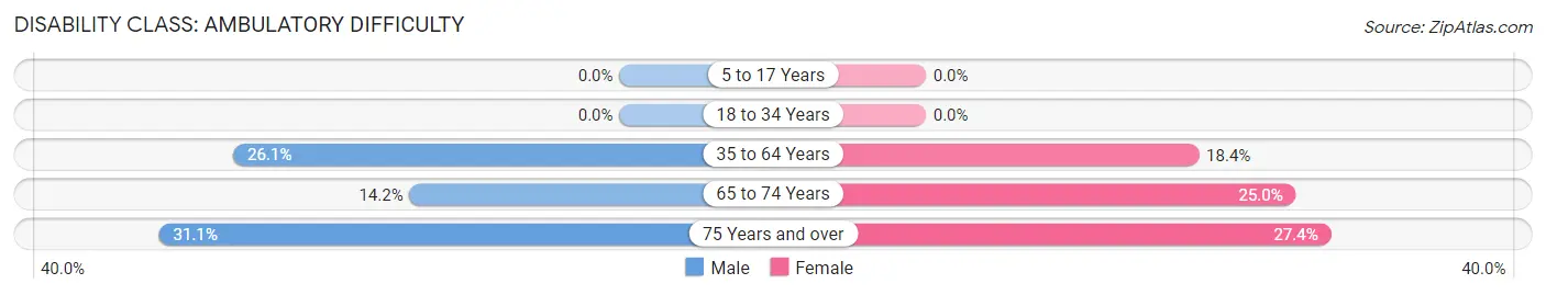 Disability in Farrell: <span>Ambulatory Difficulty</span>