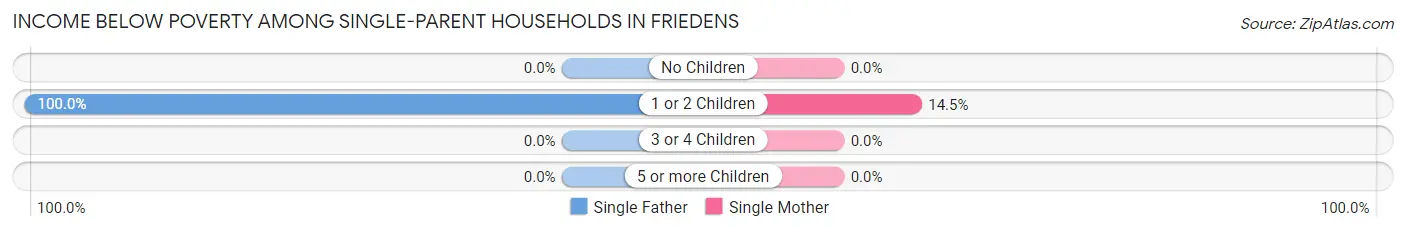 Income Below Poverty Among Single-Parent Households in Friedens