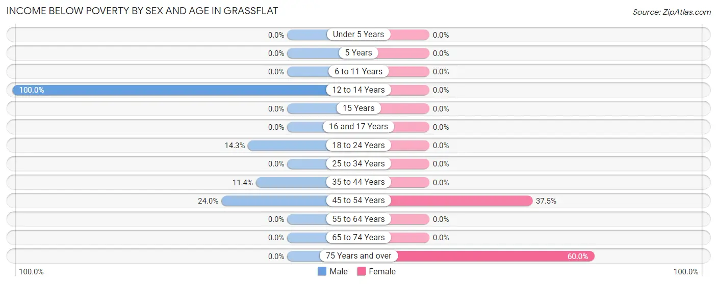 Income Below Poverty by Sex and Age in Grassflat