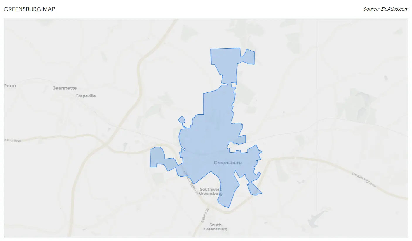 Greensburg Map