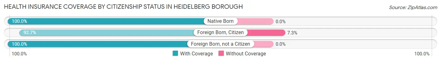 Health Insurance Coverage by Citizenship Status in Heidelberg borough