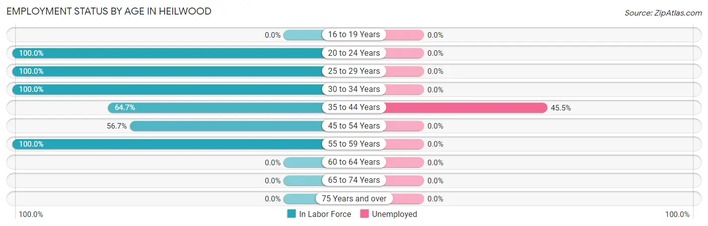 Employment Status by Age in Heilwood