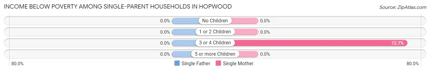 Income Below Poverty Among Single-Parent Households in Hopwood