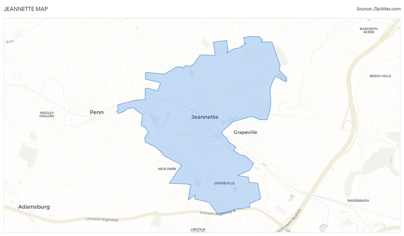 Jeannette Map