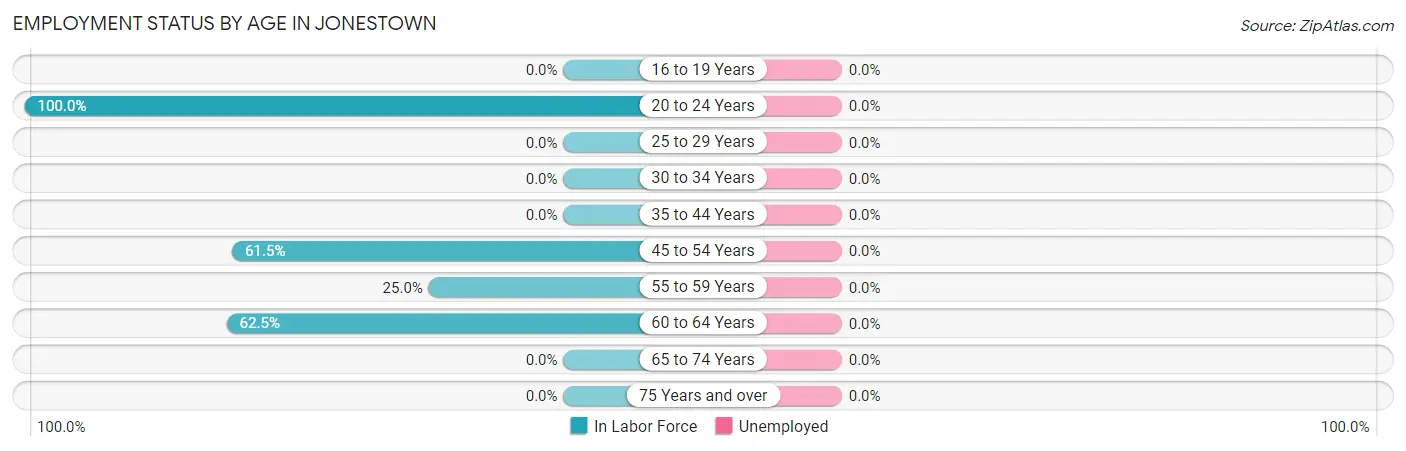 Employment Status by Age in Jonestown