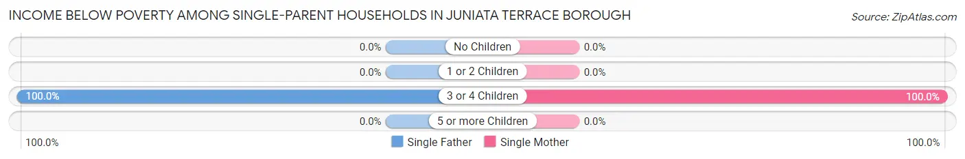 Income Below Poverty Among Single-Parent Households in Juniata Terrace borough