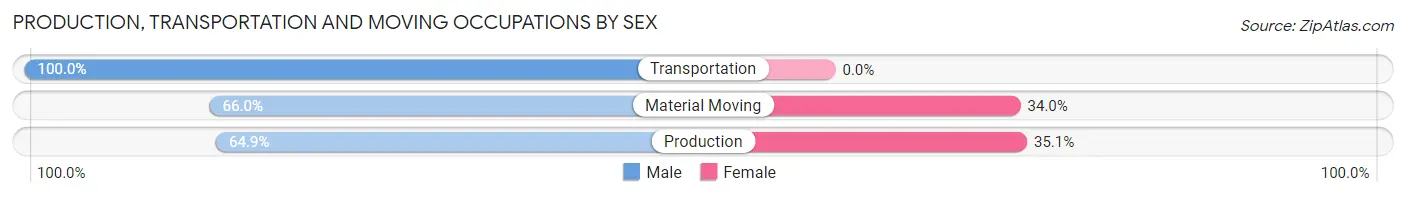 Production, Transportation and Moving Occupations by Sex in Lake Heritage