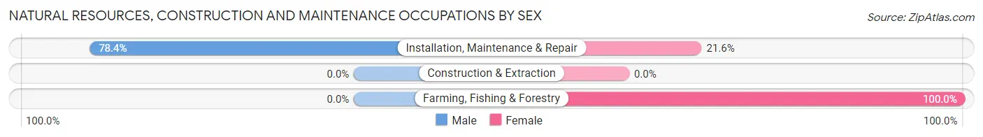 Natural Resources, Construction and Maintenance Occupations by Sex in Landisville
