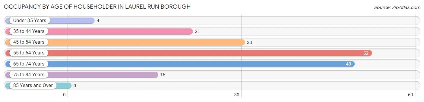 Occupancy by Age of Householder in Laurel Run borough