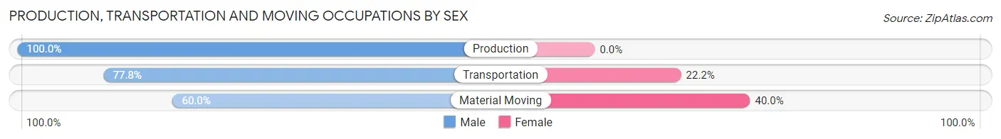 Production, Transportation and Moving Occupations by Sex in Laurel Run borough