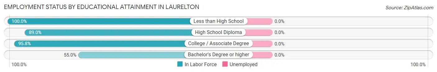 Employment Status by Educational Attainment in Laurelton