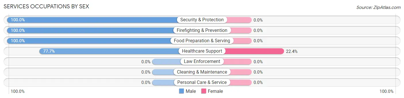 Services Occupations by Sex in Lemont