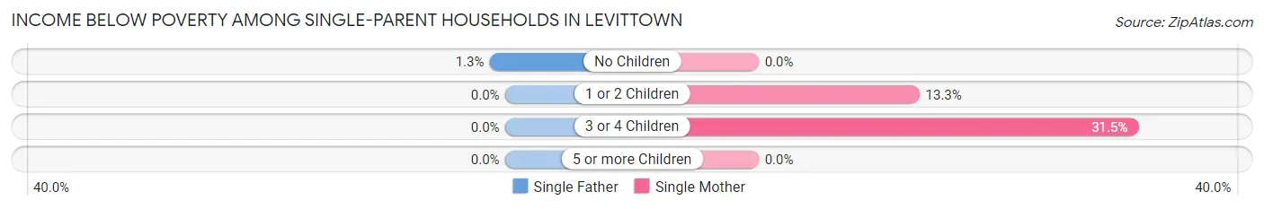 Income Below Poverty Among Single-Parent Households in Levittown