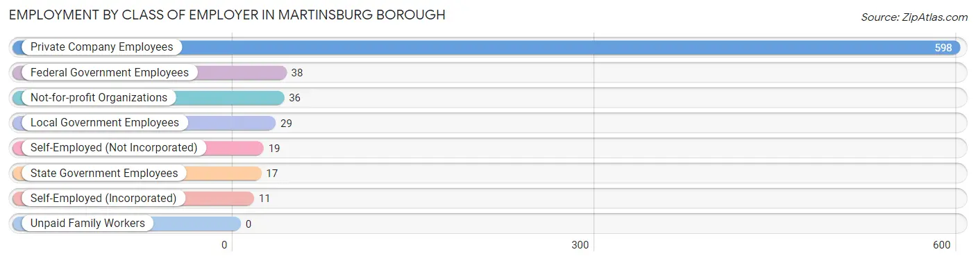 Employment by Class of Employer in Martinsburg borough