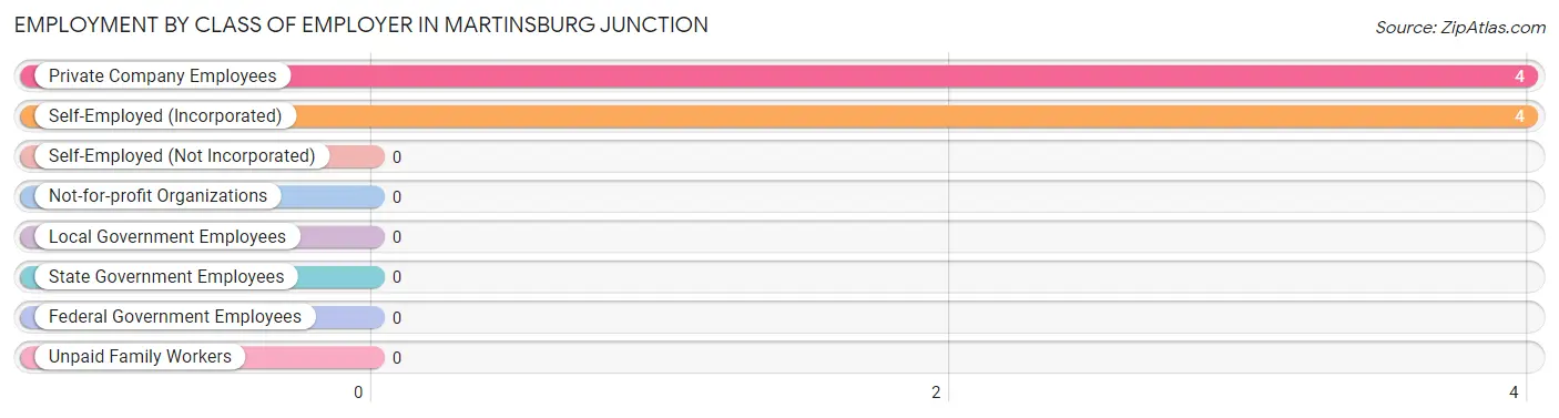 Employment by Class of Employer in Martinsburg Junction