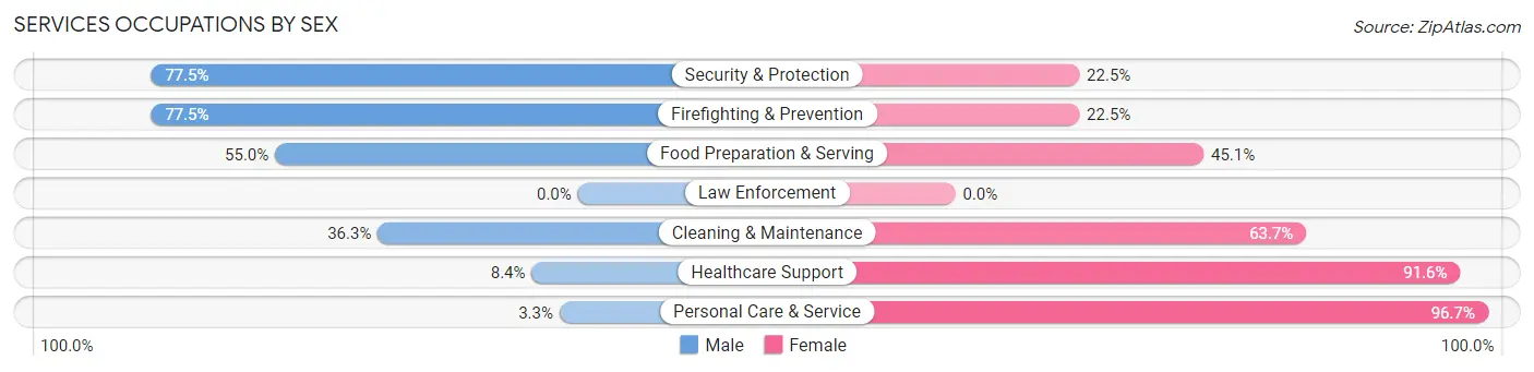 Services Occupations by Sex in Mckeesport