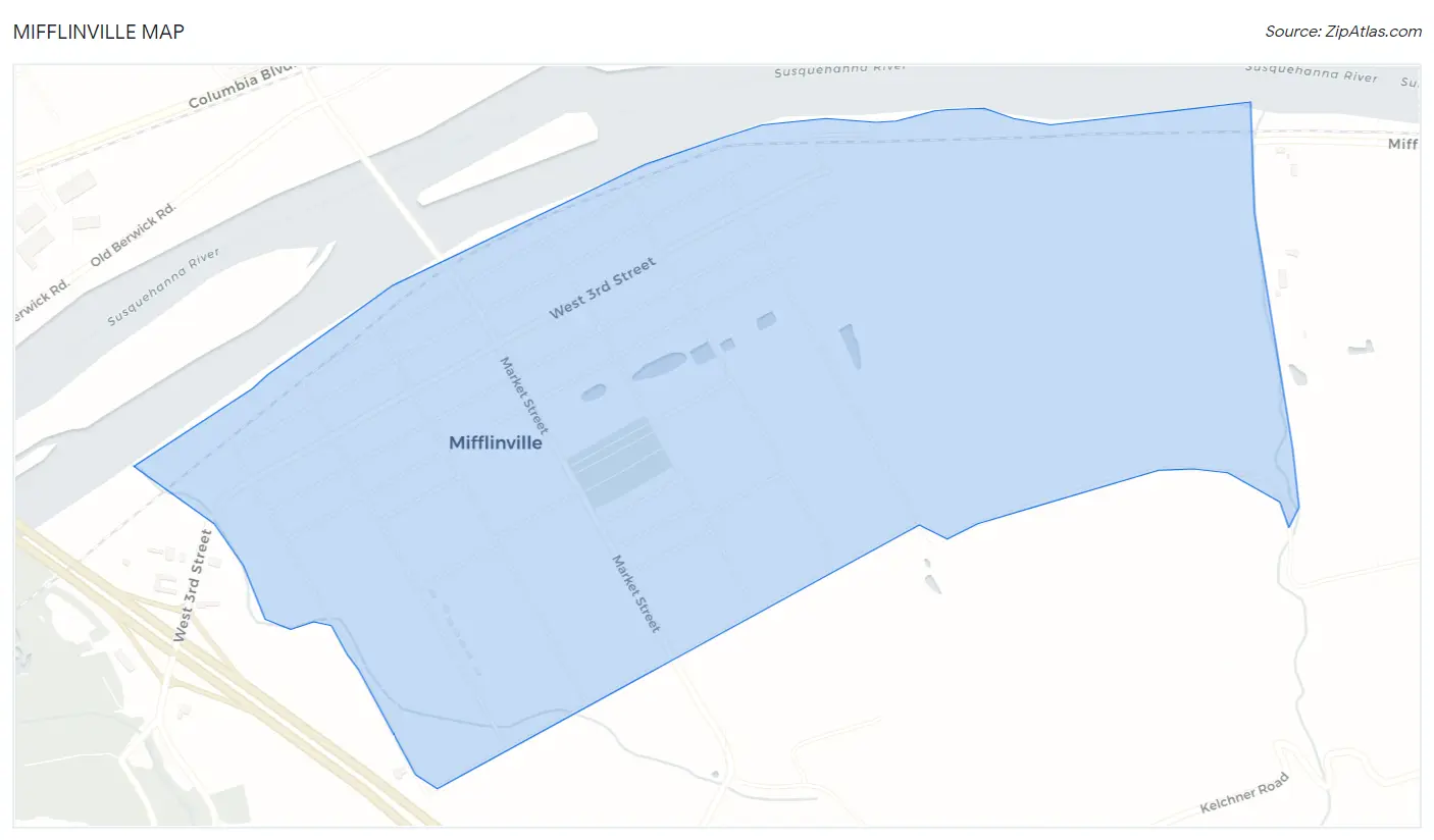 Mifflinville Map