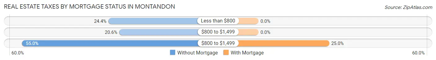 Real Estate Taxes by Mortgage Status in Montandon