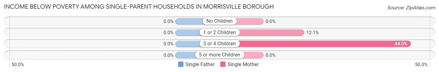 Income Below Poverty Among Single-Parent Households in Morrisville borough